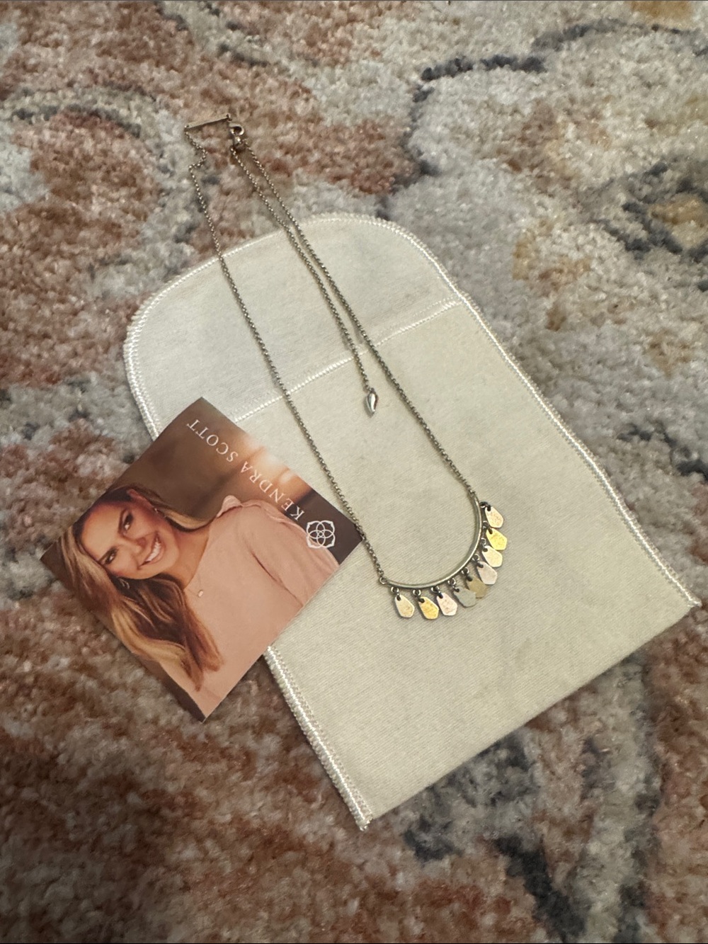 Kendra Scott Two-Tone Teardrop Fringe Necklace